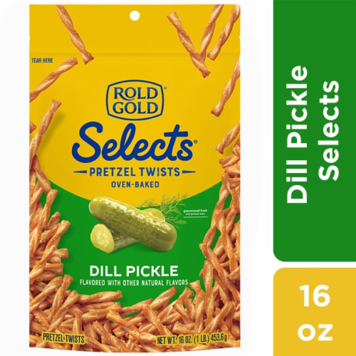 Rold Gold Selects Dill Pickle · Pretzels · 454 g · bolsa