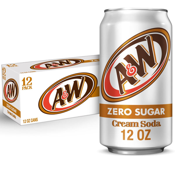 A&W Cream Zero Sugar · Refresco · 12 latas de 355 ml