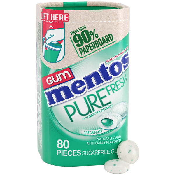 Mentos Pure Fresh Paperboard Sugar-Free · Nueces · 80 pzas