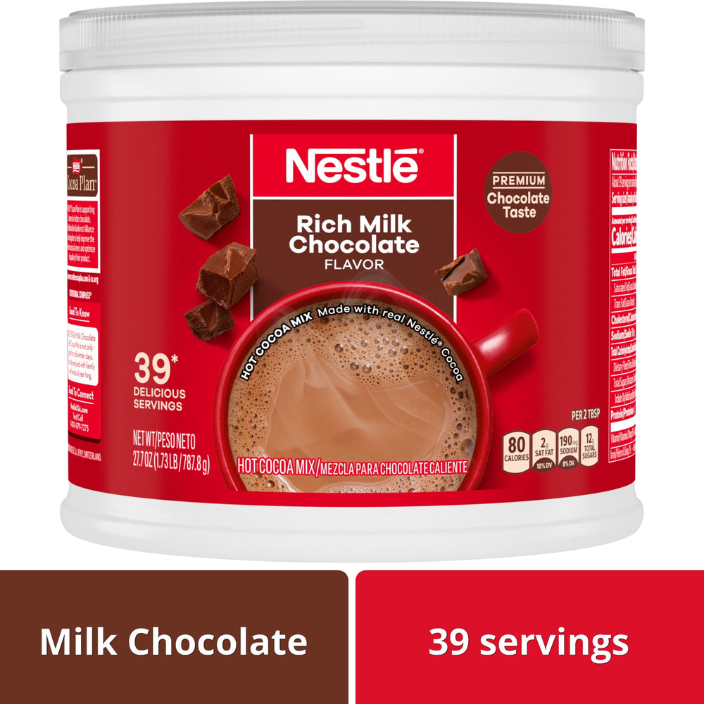 Nestle Hot Cocoa Rich Milk Chocolate Mix Powder · Caramelos · 785 g · lata