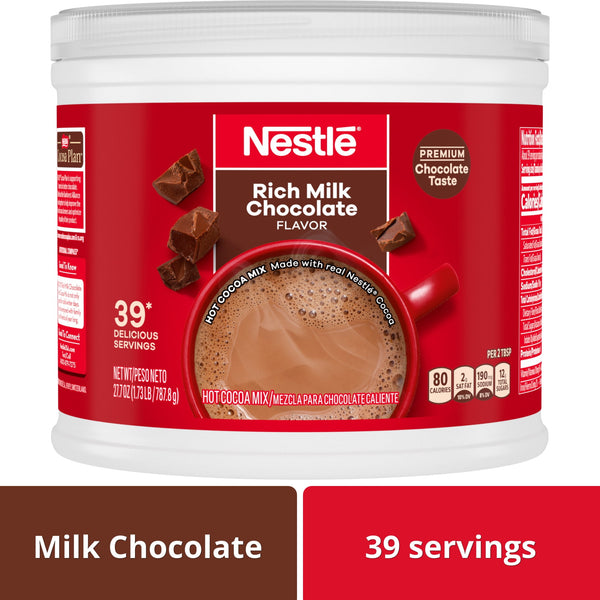 Nestle Hot Cocoa Rich Milk Chocolate Mix Powder · Caramelos · 785 g · lata