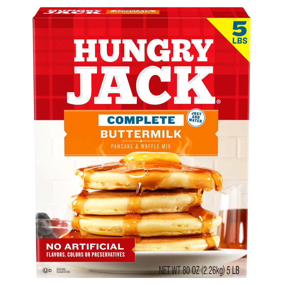 Hungry Jack Complete Buttermilk · Mezcla para hot cakes y waffles · 2268 g