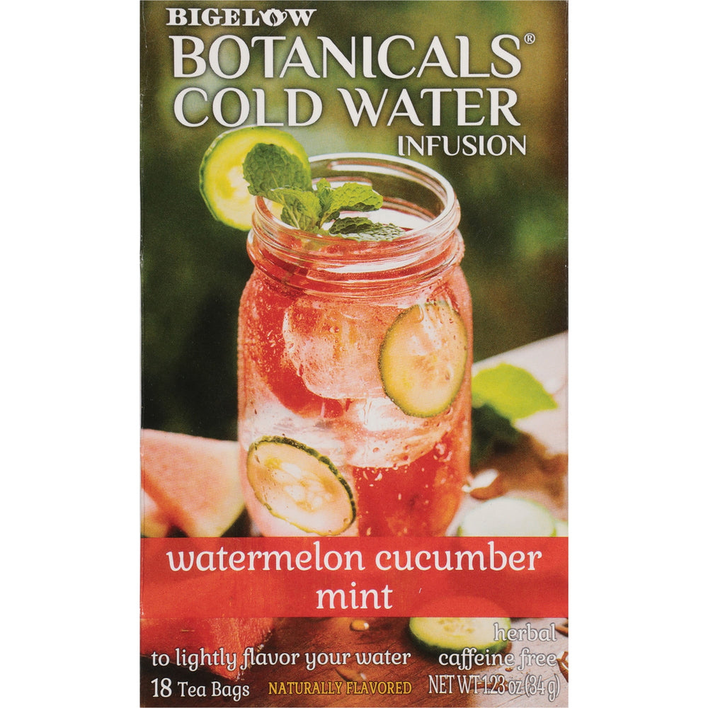 Bigelow Botanicals Watermelon Cucumber Mint Cold Water · Chicles y mentas · 18 pzas