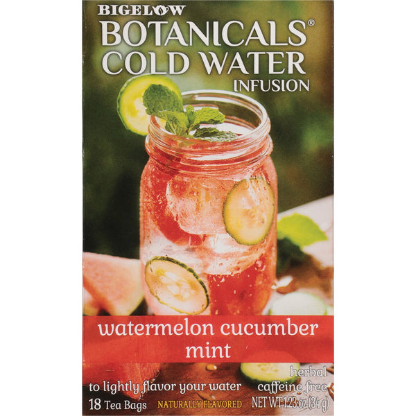 Bigelow Botanicals Watermelon Cucumber Mint Cold Water · Chicles y mentas · 18 pzas
