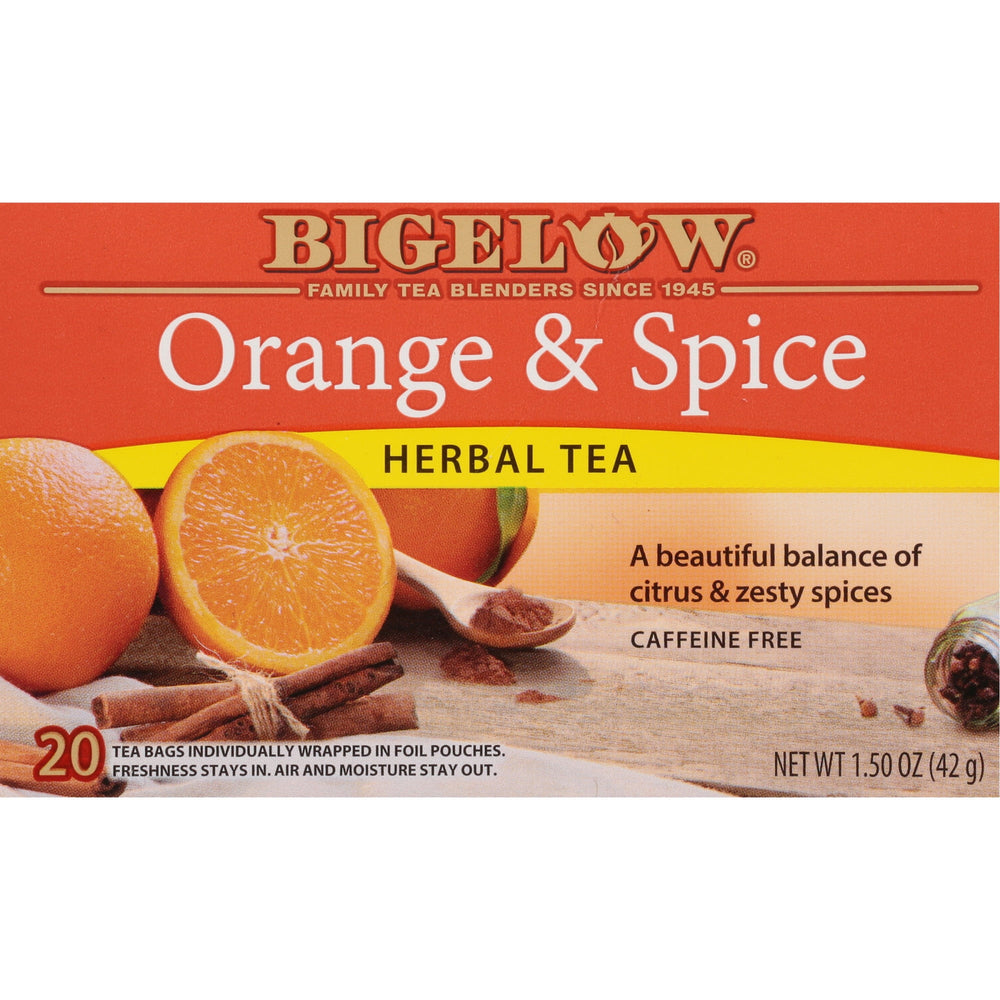 Bigelow Orange & Spice Herbal Tea · Té · 20 pzas