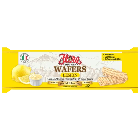 Flora Lemon Wafers · Galletas de limón · 150 g