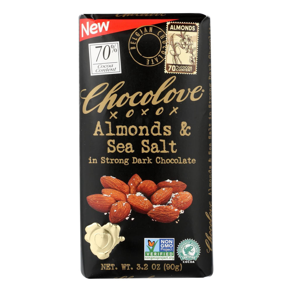 Chocolove & Sea Salt in Strong Dark Chocolate · Caramelos · 91 g