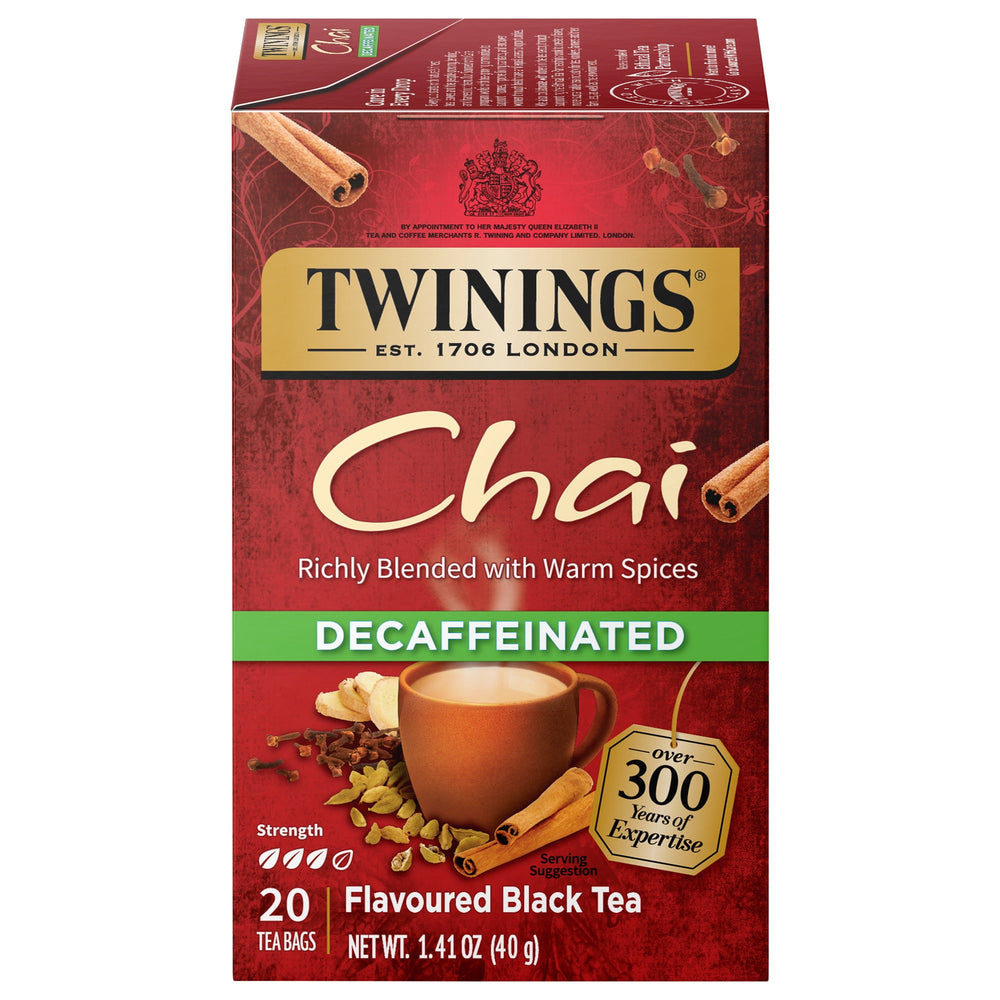 Twinings Chai Decaffeinated Spiced Black Tea · Té · 20 pzas
