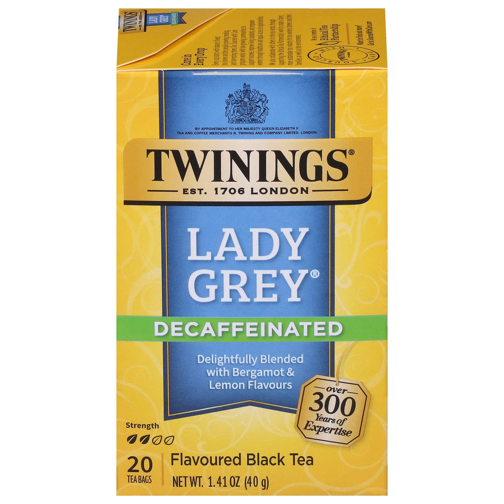 Twinings Lady Grey Decaffeinated Black Tea · Té · 20 pzas