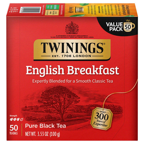 Twinings English Breakfast Black Tea Bags Naturally · Té · 50 pzas