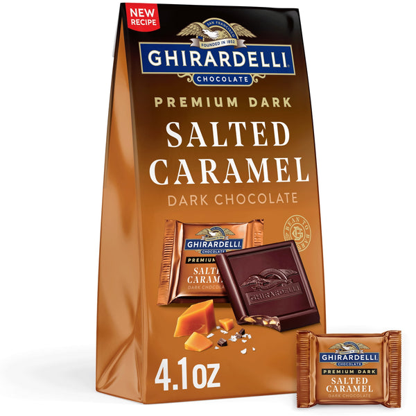 GHIRARDELLI PREMIUM DARK Salted Caramel Dark Chocolate · Caramelos · 116 g · bolsa