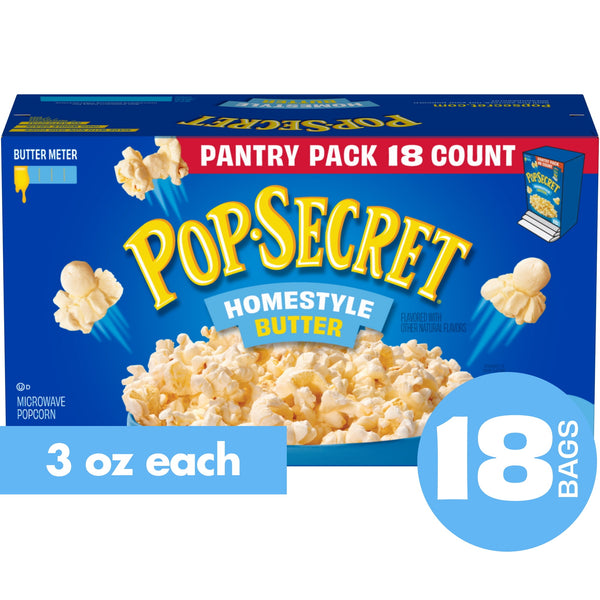 Pop Secret Homestyle Butter · Palomitas · 18 pzas de 85 g
