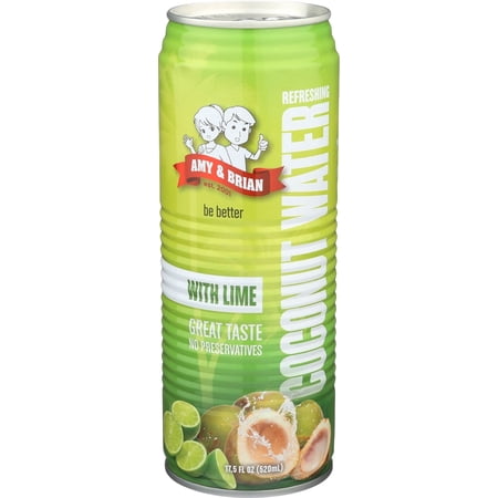 Amy & Brian All Natural Coconut Water with Lime · Bebida · 518 ml