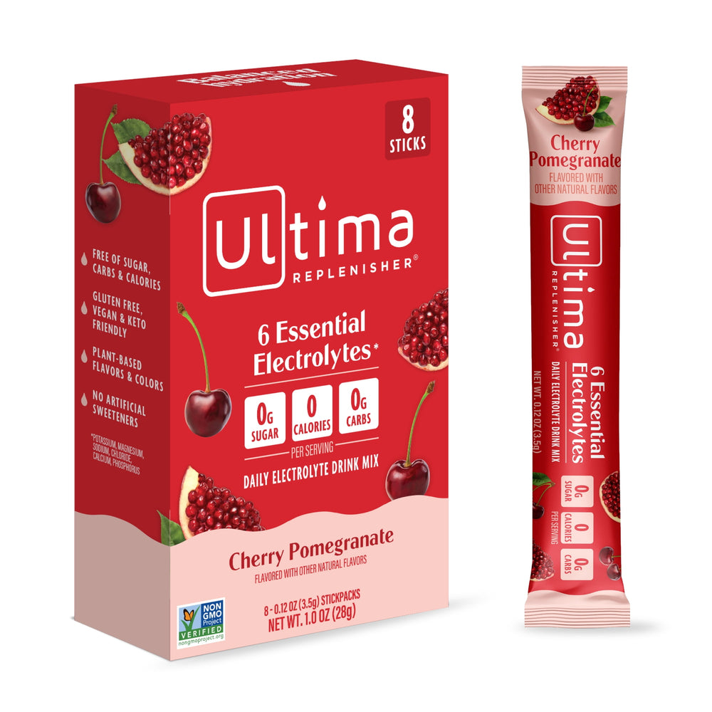 Ultima Replenisher Packets Sugar Free Cherry Pomegranate · Polvo para agua · 8 pzas
