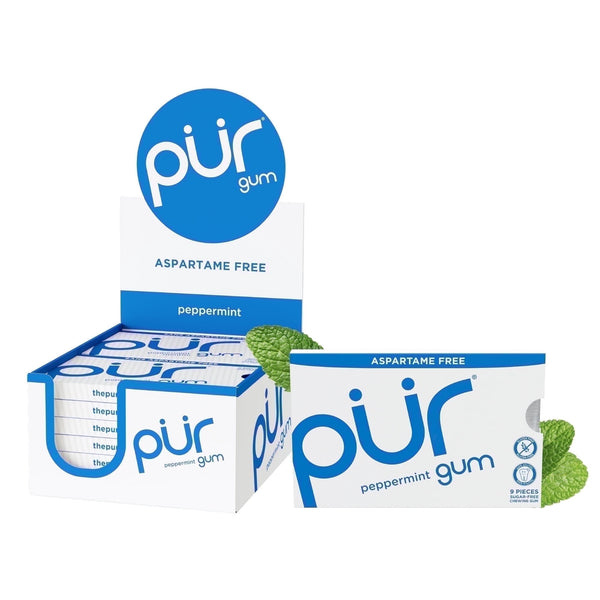 PUR Aspartame Free Sugar Free · Chicles y mentas · 9 pzas