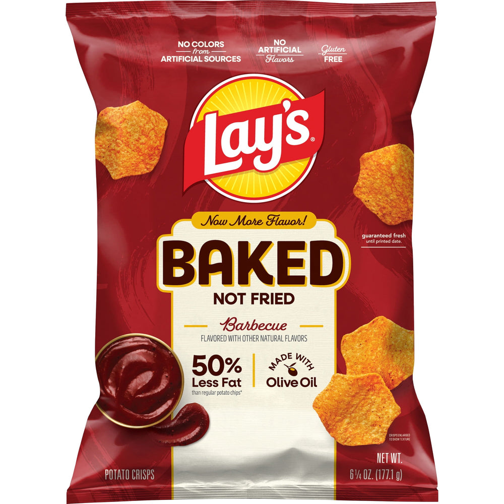 Lay’s 50% Less Fat Barbecue · Papas · 177 g · bolsa