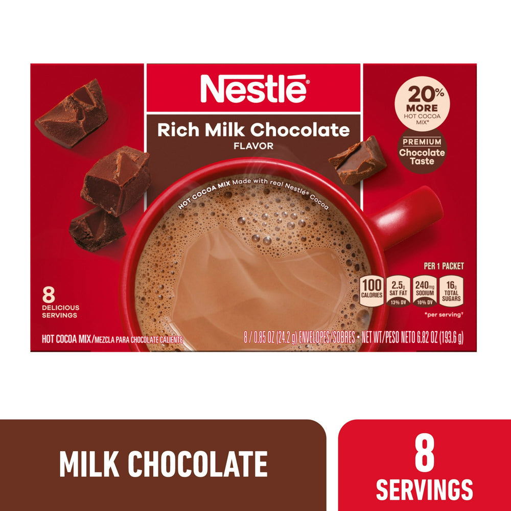 Nestle Insant Hot Cocoa Rich Milk Chocolate Mix Powder · Caramelos · 8 pzas de 194 g
