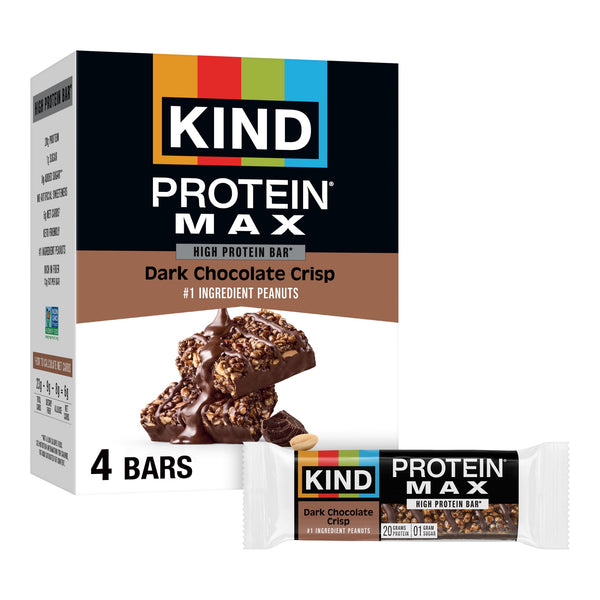 KIND Protein Max Dark Chocolate Crisp · Barra · 4 pzas de 247 g
