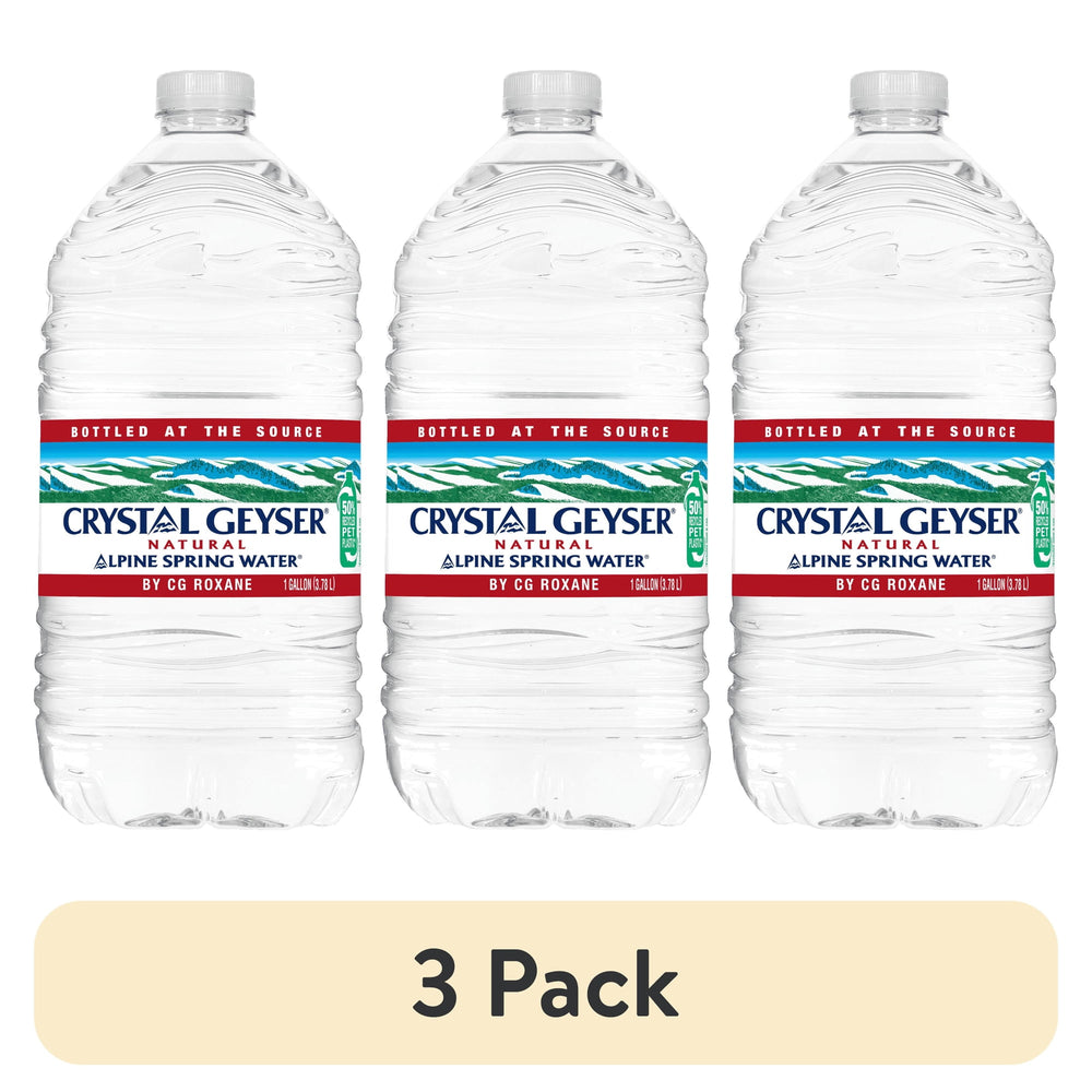 Crystal Geyser Alpine Spring Water 1 Gallon Plastic Jug · Bebida · 3 pack