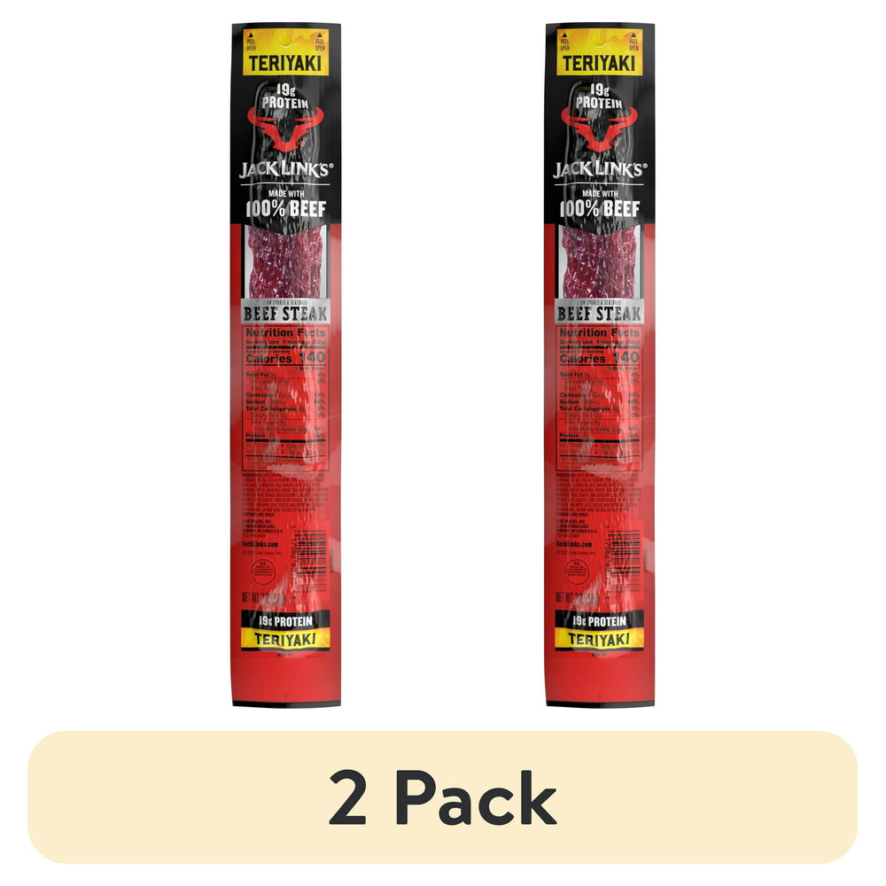 Jack Link’s Beef Steaks Teriyaki · Carne seca · 2 pack de 19 g