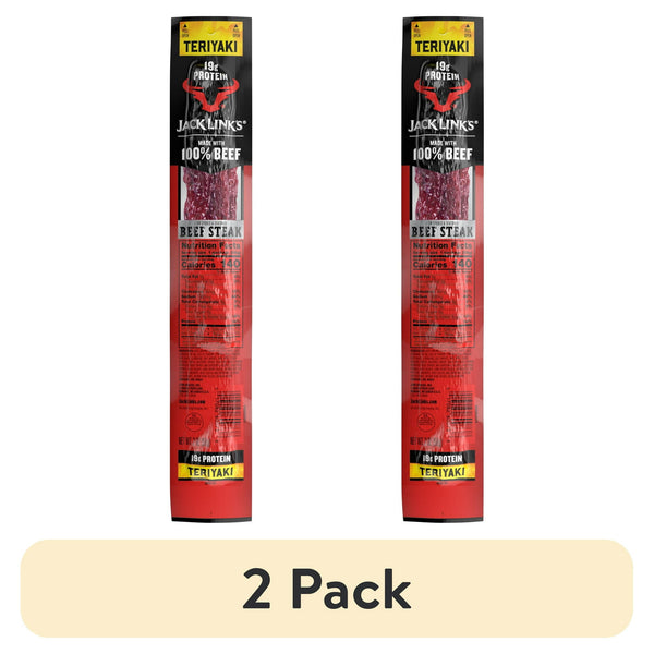 Jack Link’s Beef Steaks Teriyaki · Carne seca · 2 pack de 19 g