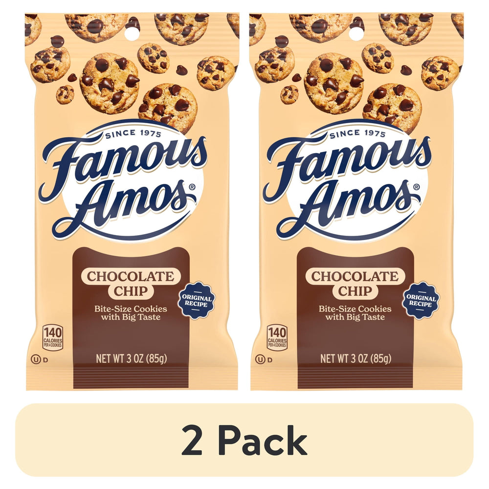 Famous Amos Classic Bite-Size Chocolate Chip · Galletas · 2 pack de 85 g