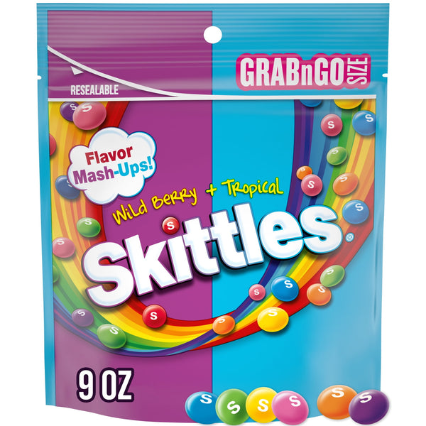 Skittles Mash-Ups Wild Berry & Tropical Grab N Go · Caramelos · 255 g · bolsa