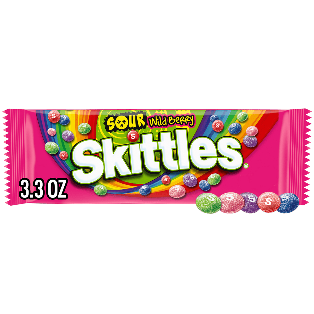 Skittles Sours Wild Berry · Caramelos · 94 g · tamaño para compartir