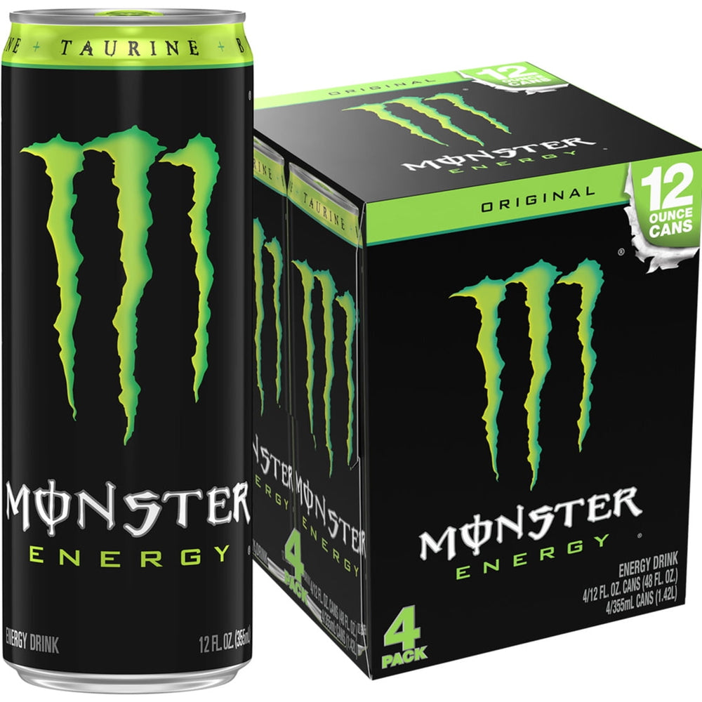 Monster Energy Original Green · Bebida energética · 4 pack de 355 ml