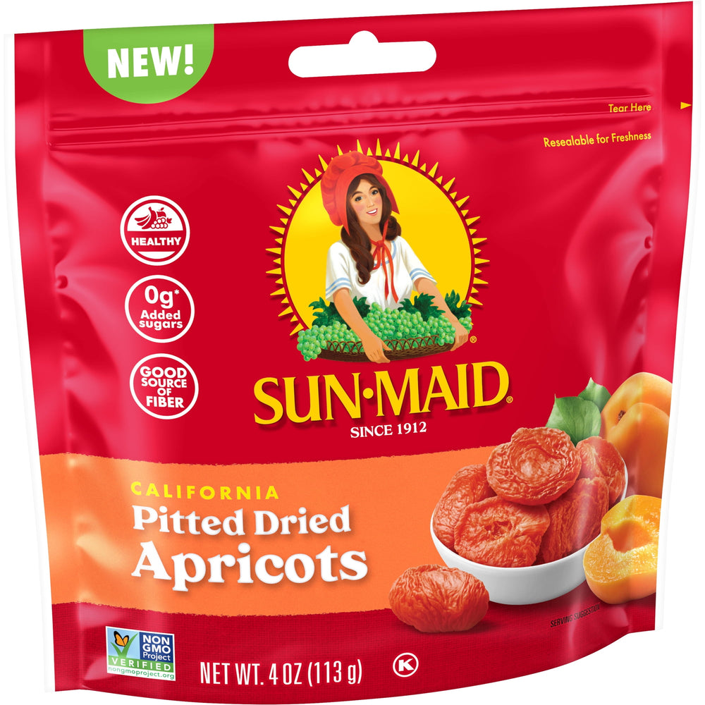 Sun-Maid California Pitted Dried Apricots Dried Fruit · Gomitas · 113 g · bolsa