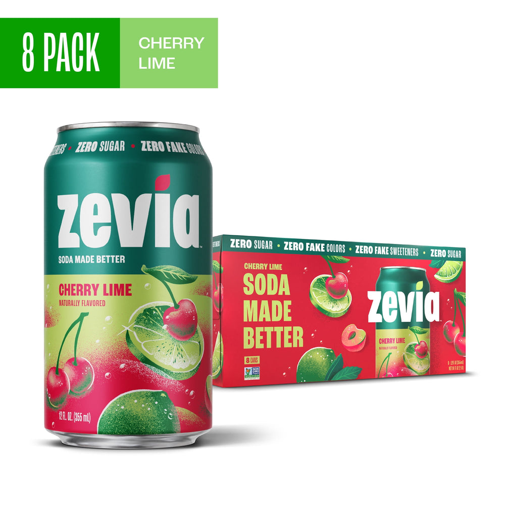 Zevia Zero Sugar 0 Calorie Cherry Lime · Refresco · 8 latas de 355 ml
