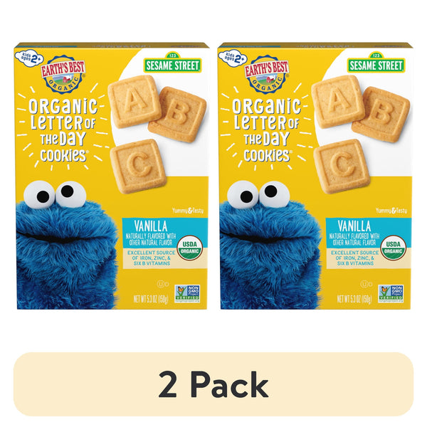 Earth's Best Organic Letter of the Day Toddler Vanilla · Galletas · 2 pack de 150 g