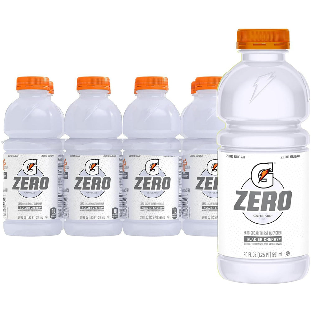 Gatorade Thirst Quencher Sports Drinks Glacier Cherry Zero Sugar · Bebida · 8 pzas de 591 ml