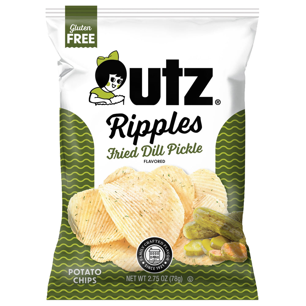 Utz Ripples Fried Dill Pickle Gluten-Free · Papas · 78 g · bolsa