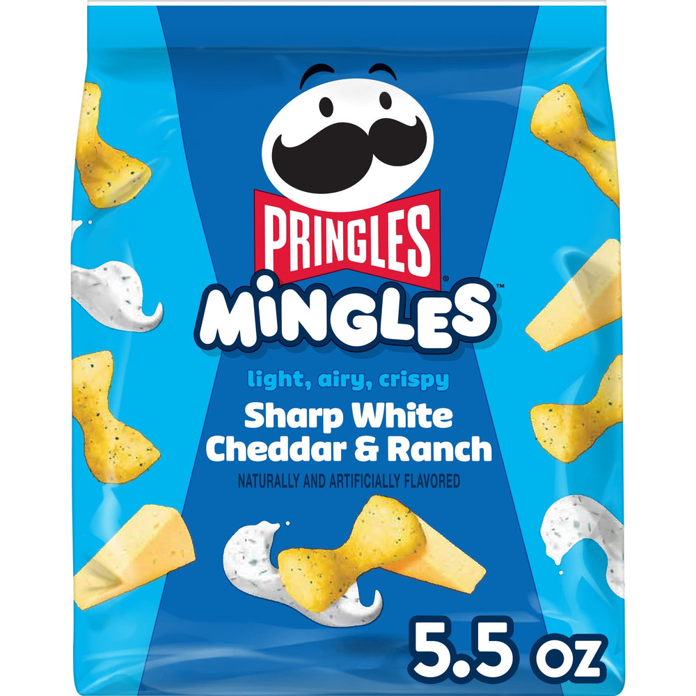 Pringles Mingles Sharp White Cheddar and Ranch · Papas · 156 g