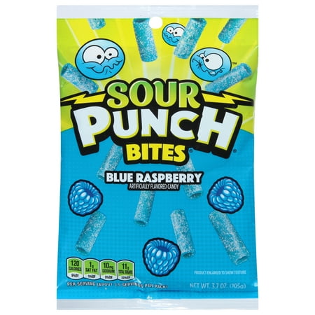 Sour Punch Bites Blue Raspberry · Caramelos · 105 g