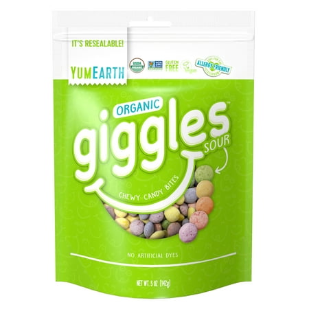 YumEarth Organic Sour Giggles Gluten Free · Caramelos · 142 g · bolsa