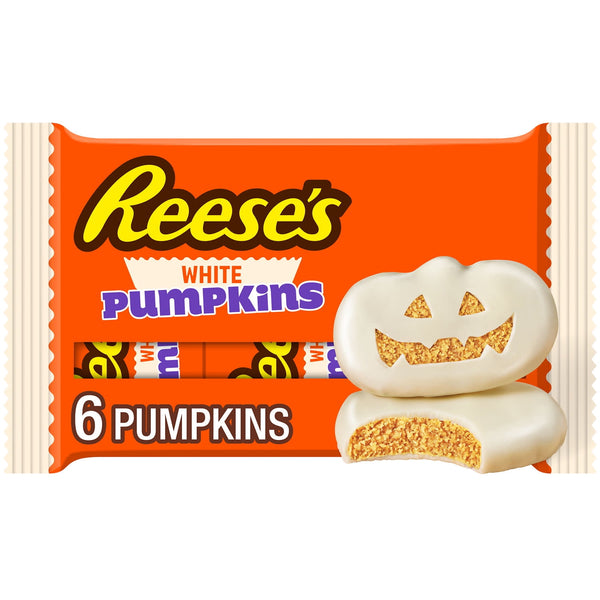 Reese's White Creme Peanut Butter Pumpkins Halloween · Caramelos · 6 pzas de 34 g