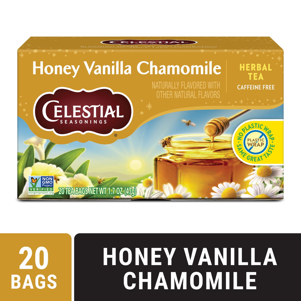 Celestial Seasonings Honey Vanilla Chamomile Caffeine-Free · Salsa y sazonador · 20 pzas