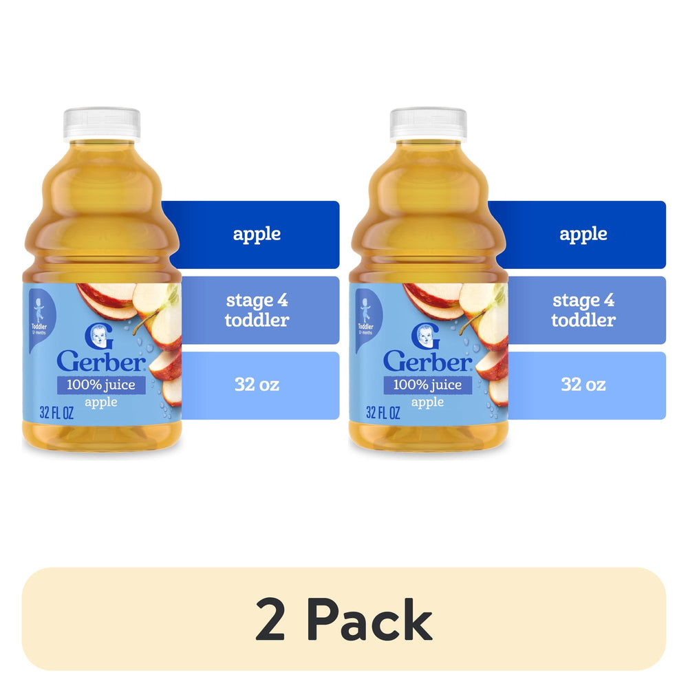 Gerber Apple Juice Fruit Juice · Bebida · 2 botellas de 946 ml