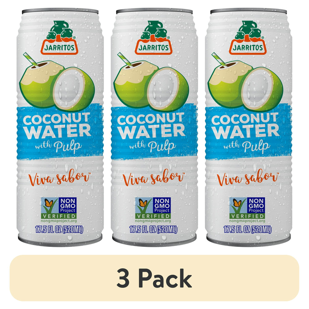 Jarritos Coconut Water With Pulp · Bebida · 3 latas de 518 ml