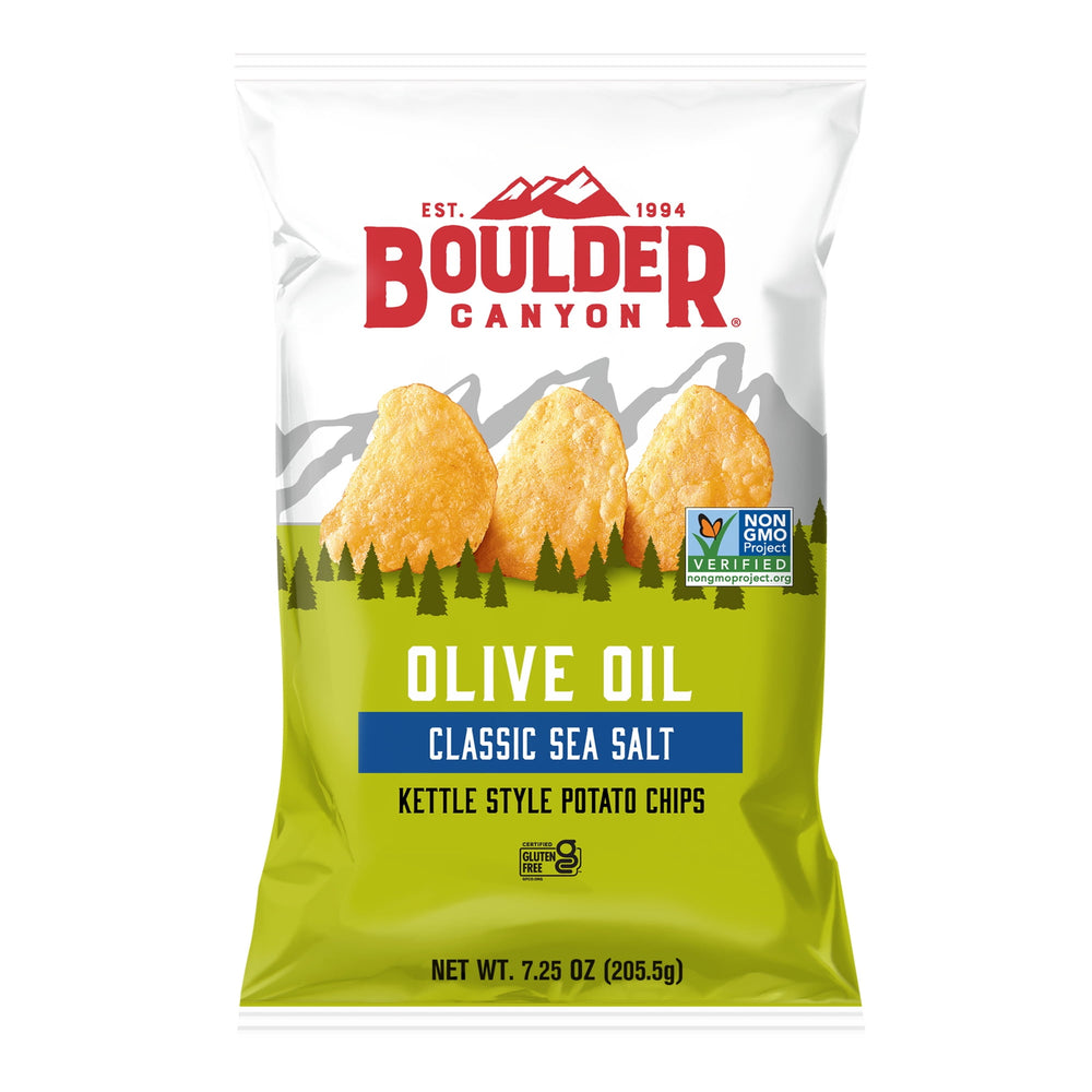 Boulder Canyon Olive Oil Sea Salt · Papas · 206 g · bolsa