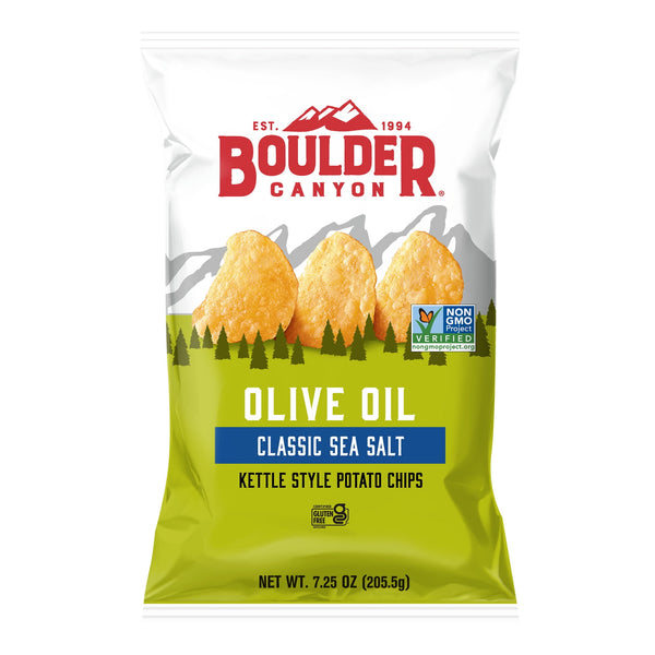 Boulder Canyon Olive Oil Sea Salt · Papas · 206 g · bolsa