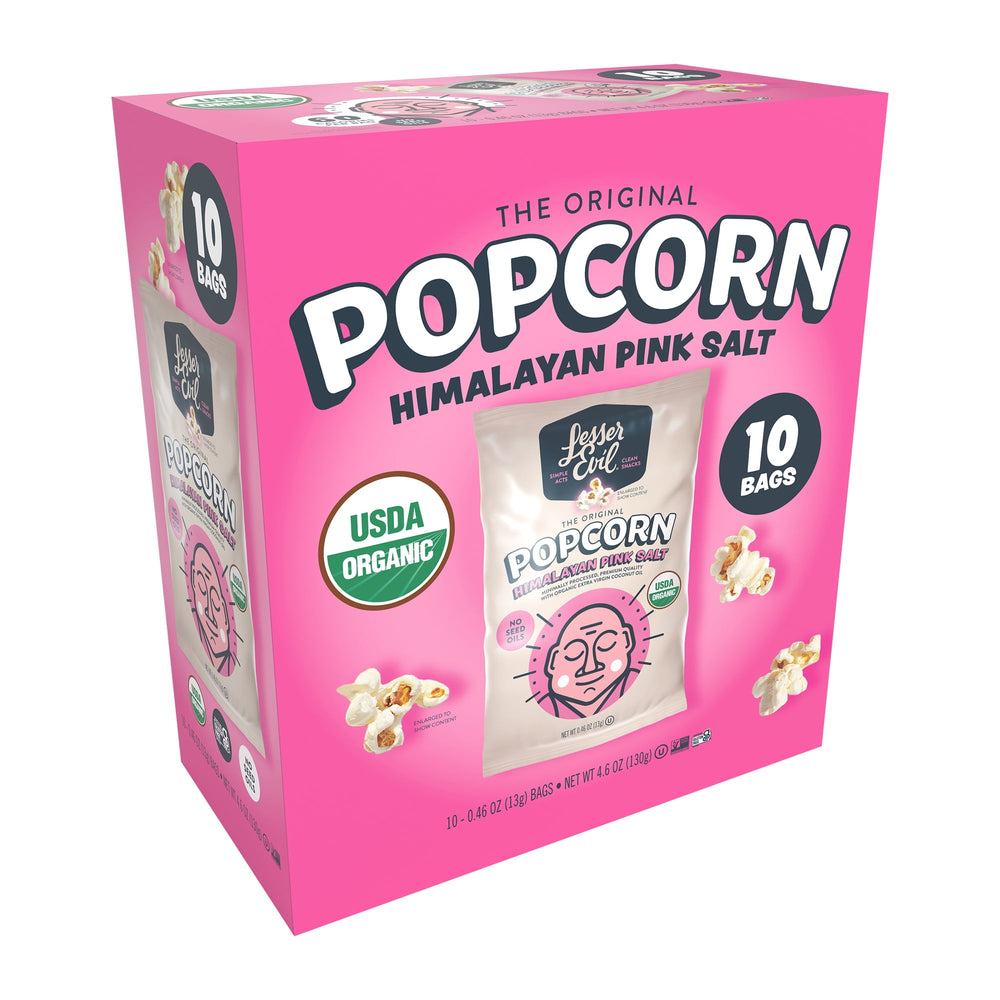 LesserEvil Himalayan Pink Organic · Palomitas · 10 pzas de 13 g