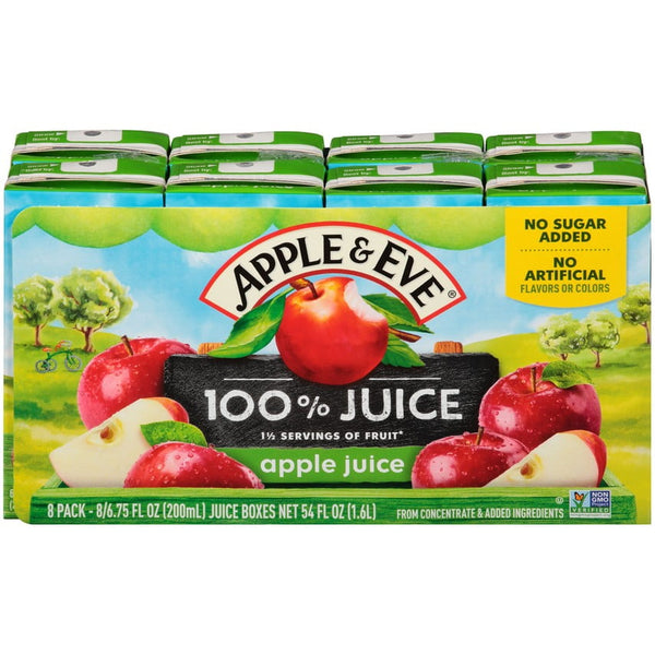 Apple & Eve 100% Apple Juice · Bebida · 8 pzas de 200 ml