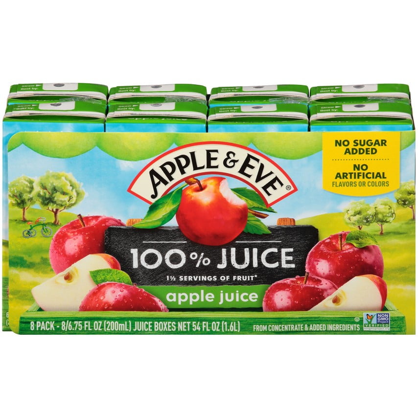 Apple & Eve 100% Apple Juice · Bebida · 8 pzas de 200 ml