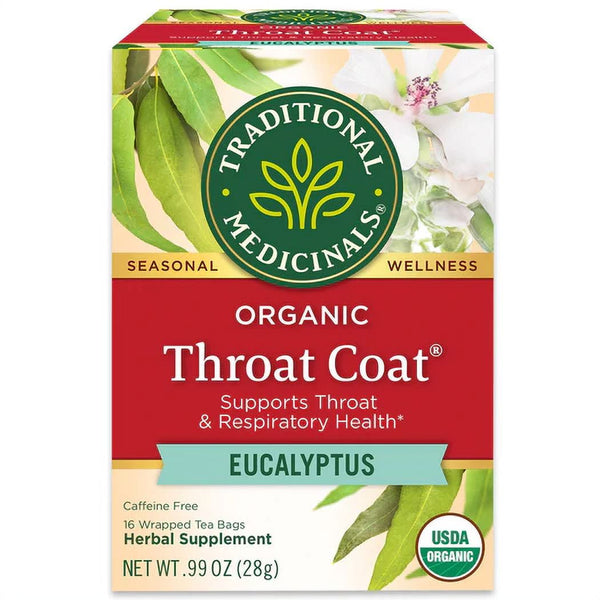 Traditional Medicinals Tea Organic Throat Coat Eucalyptus · Té · 16 pzas