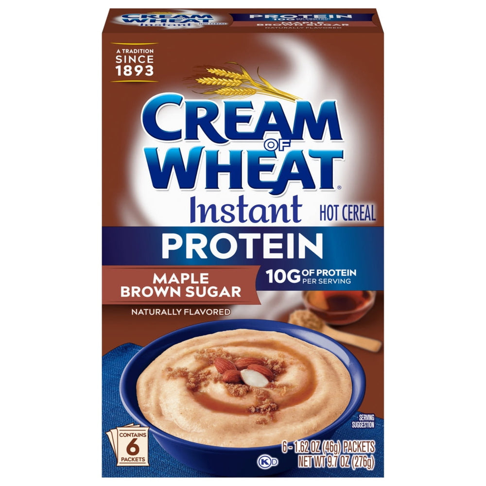 Cream of Wheat Protein Instant Maple Brown Sugar · Cereal · 6 sobres de 275 g