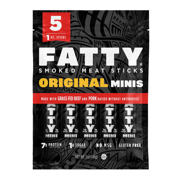 FATTY Mini Meat Sticks Pork Raised Without Antibiotics · Carne seca · 7 g · tamaño snack
