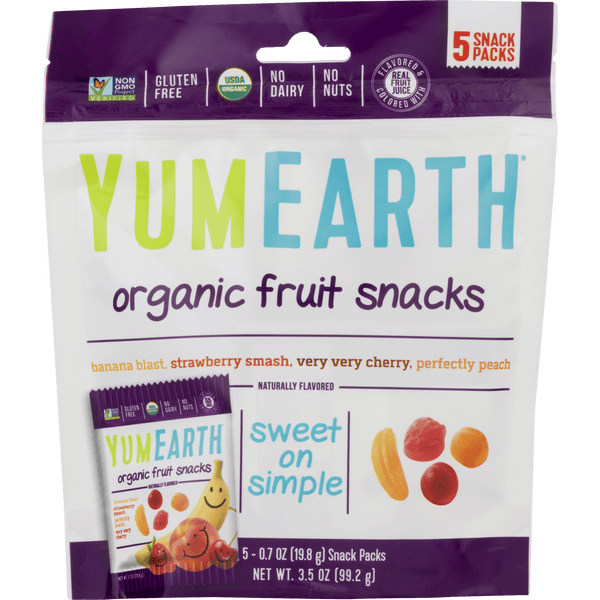 YumEarth Organic Fruit · Gomitas de fruta · 5 pzas de 99 g